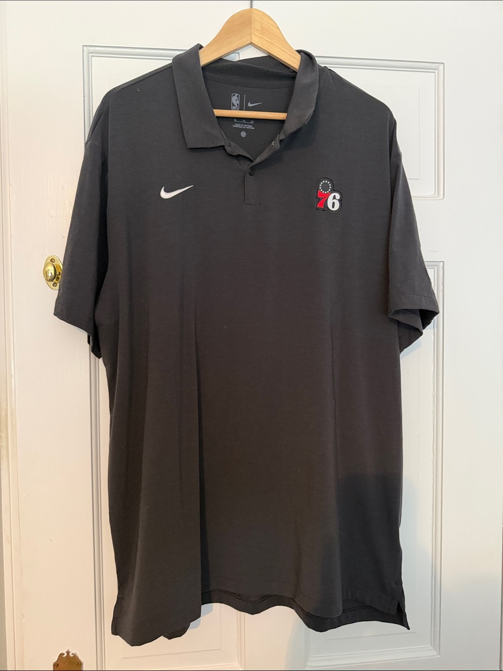 Nike dry fit Black 76ers Polo Shirt